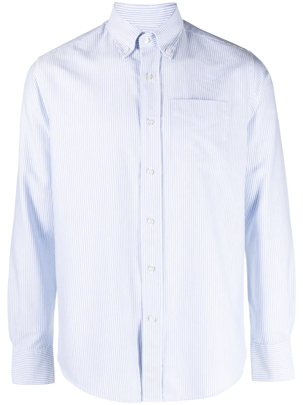 Deperlu stripe-pattern cotton shirt | Blue | Image 1