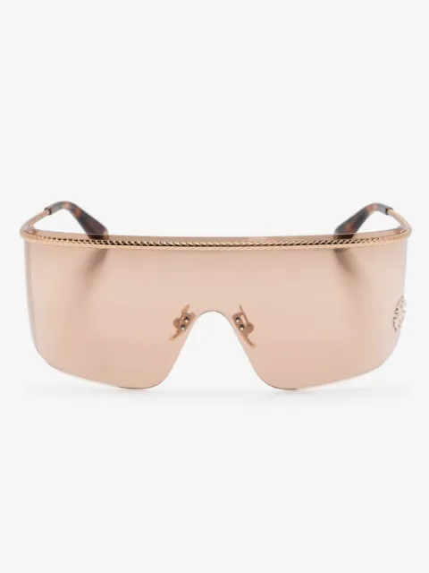 Roberto Cavalli lentes de sol con armazón oversize y placa del logo