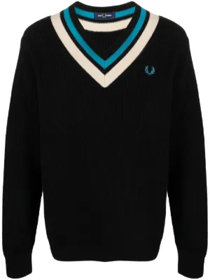 Fred perry ribbed deals crew neck jumper