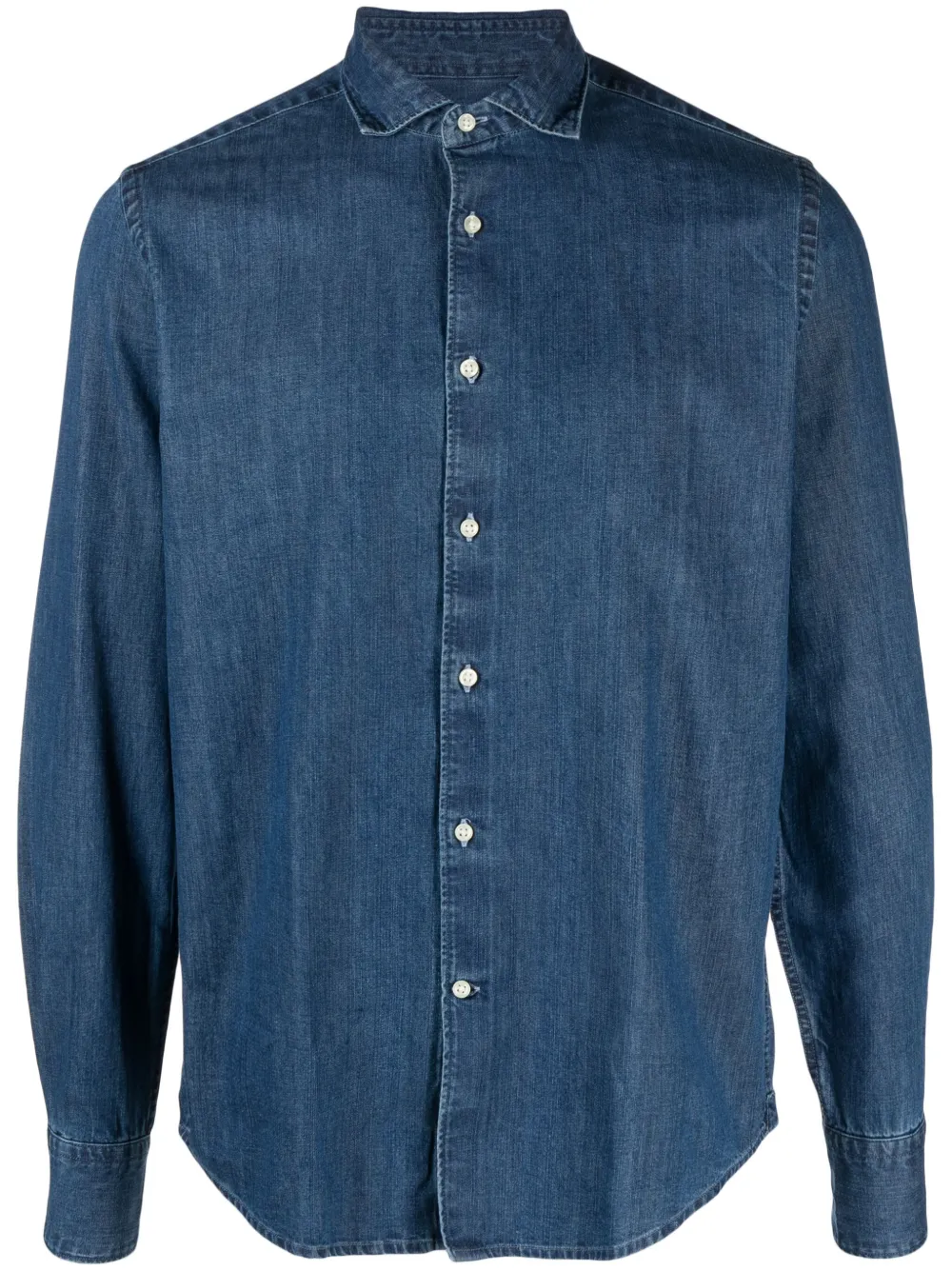 Deperlu spread-collar cotton shirt | Blue | Image 1