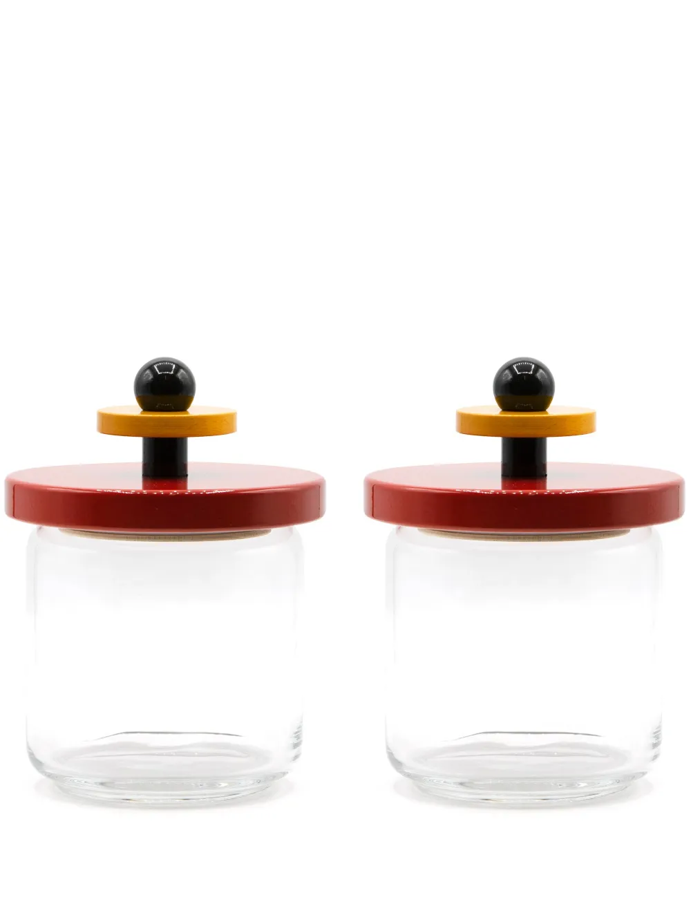 Alessi contrasting-lid transparent glass (set of two) | Neutrals | Image 1