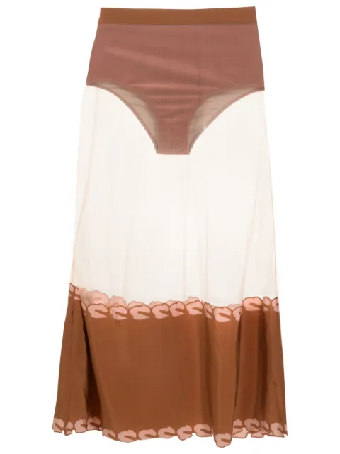 Adriana Degreas high-waist sheer skirt 