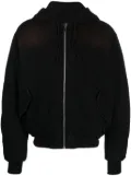 424 zip-up padded hooded jacket - Black