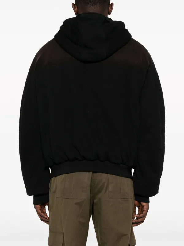 424 zip-up Padded Hooded Jacket | Black | FARFETCH