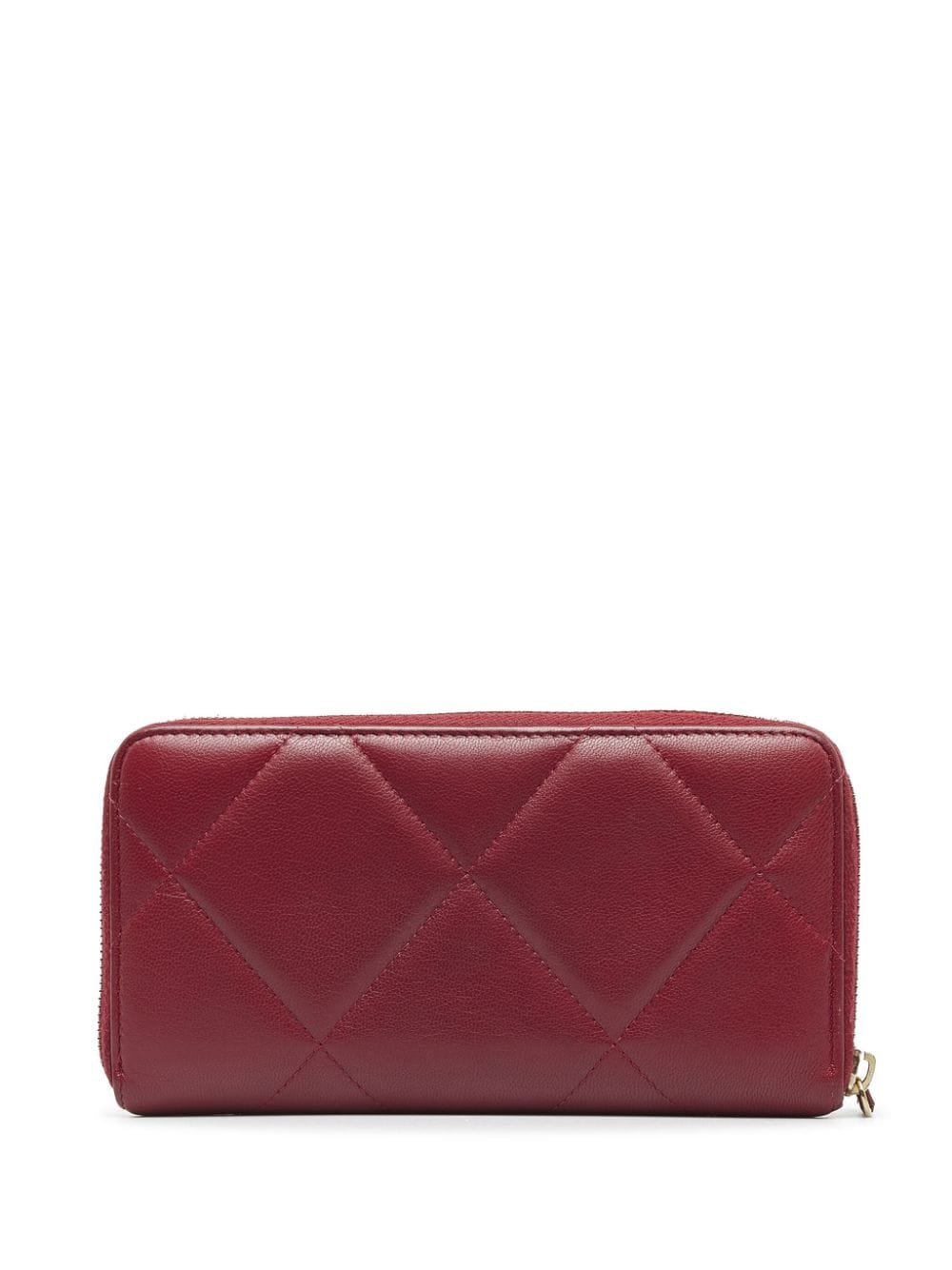 CHANEL Pre-Owned 19 zip-around quilted wallet - Rood