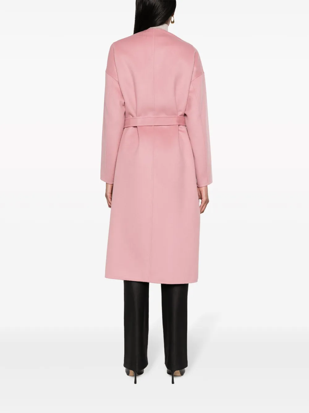 N_8 Milano Trenchcoat van wolmix Roze