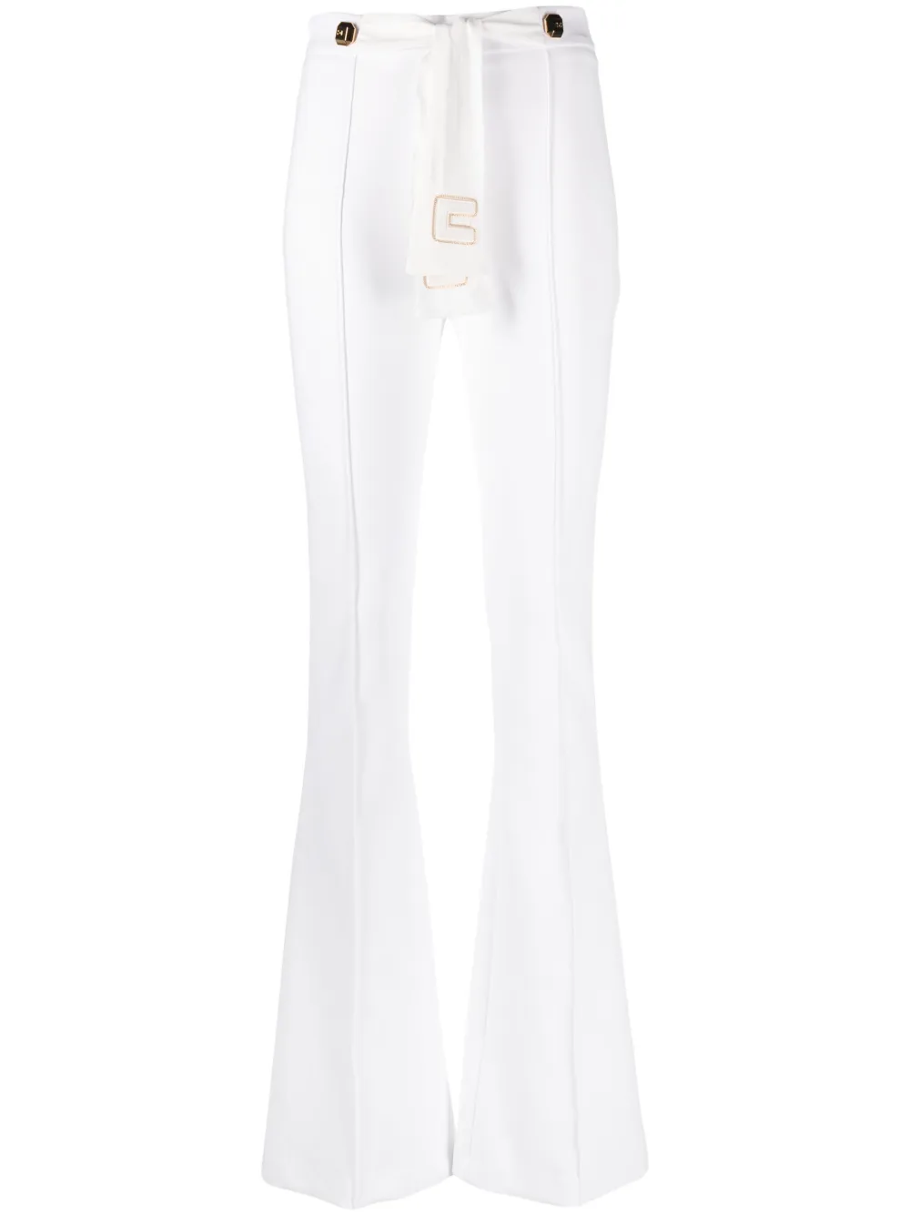 Elisabetta Franchi Flared broek Wit