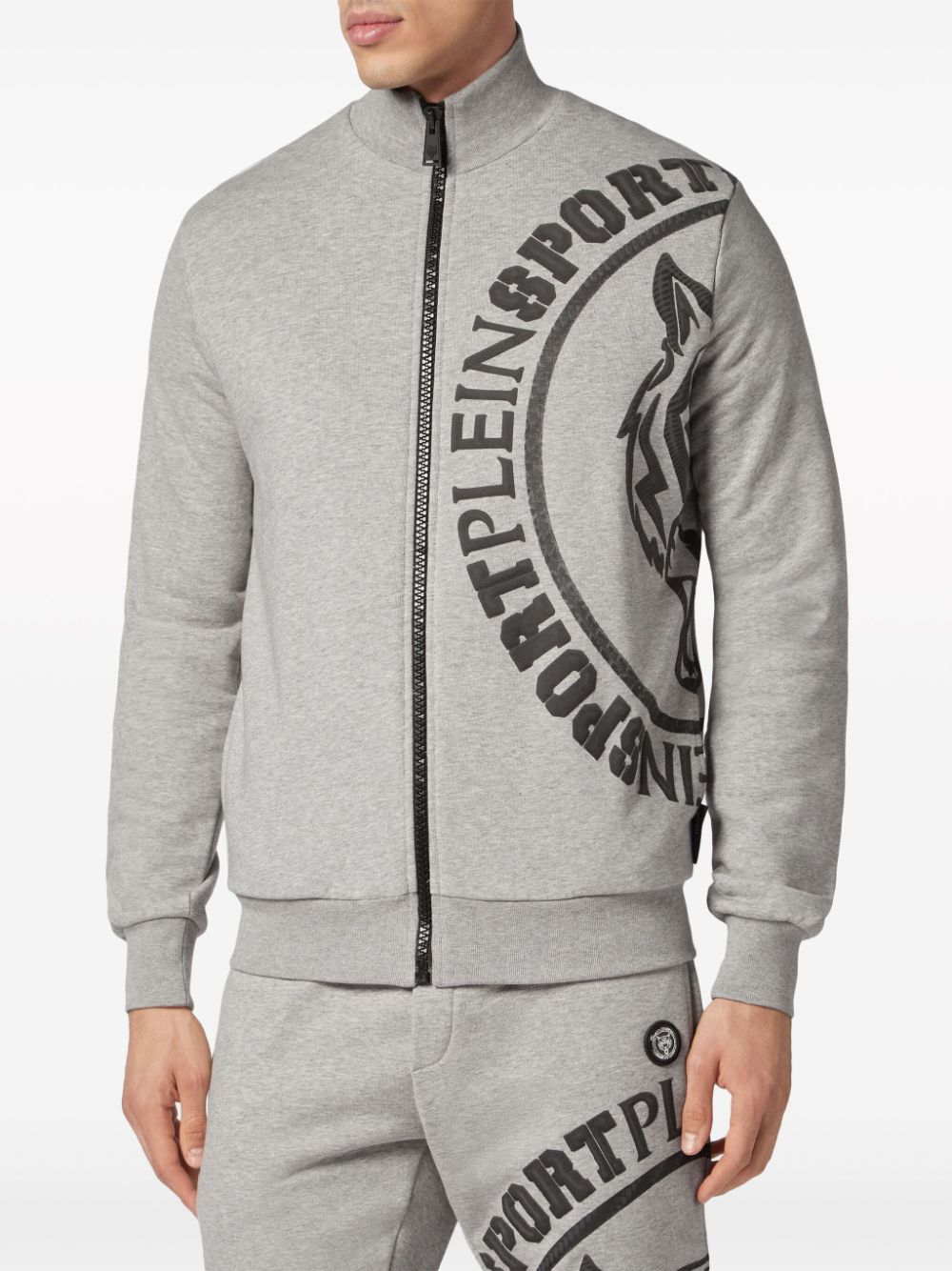 Plein Sport Sweater met logoprint Grijs