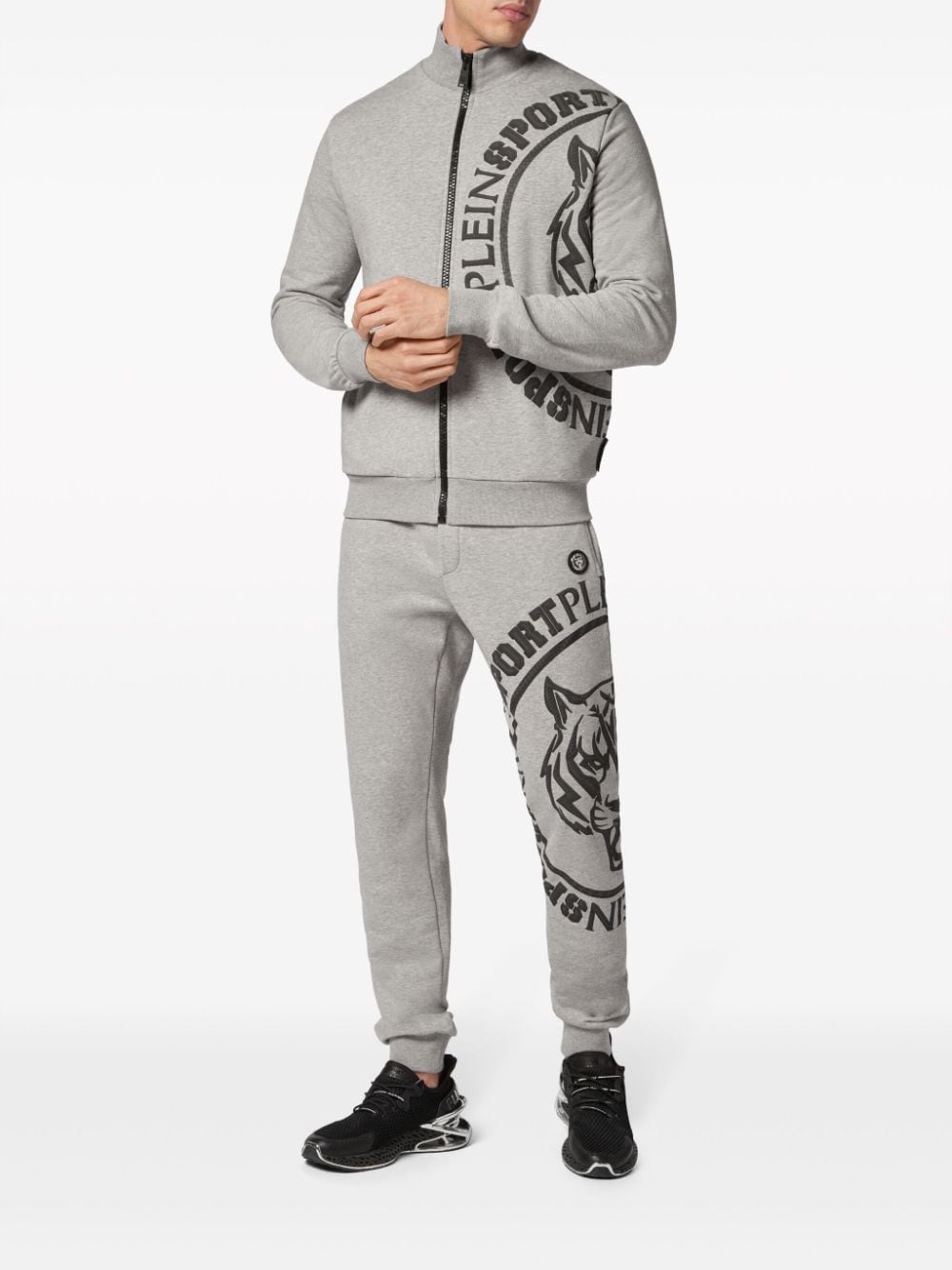 Shop Plein Sport Logo-print Sweatshirt In Grey