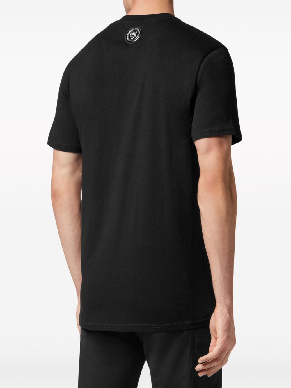 Shop Plein Sport Ss Logo-print Cotton T-shirt In Black