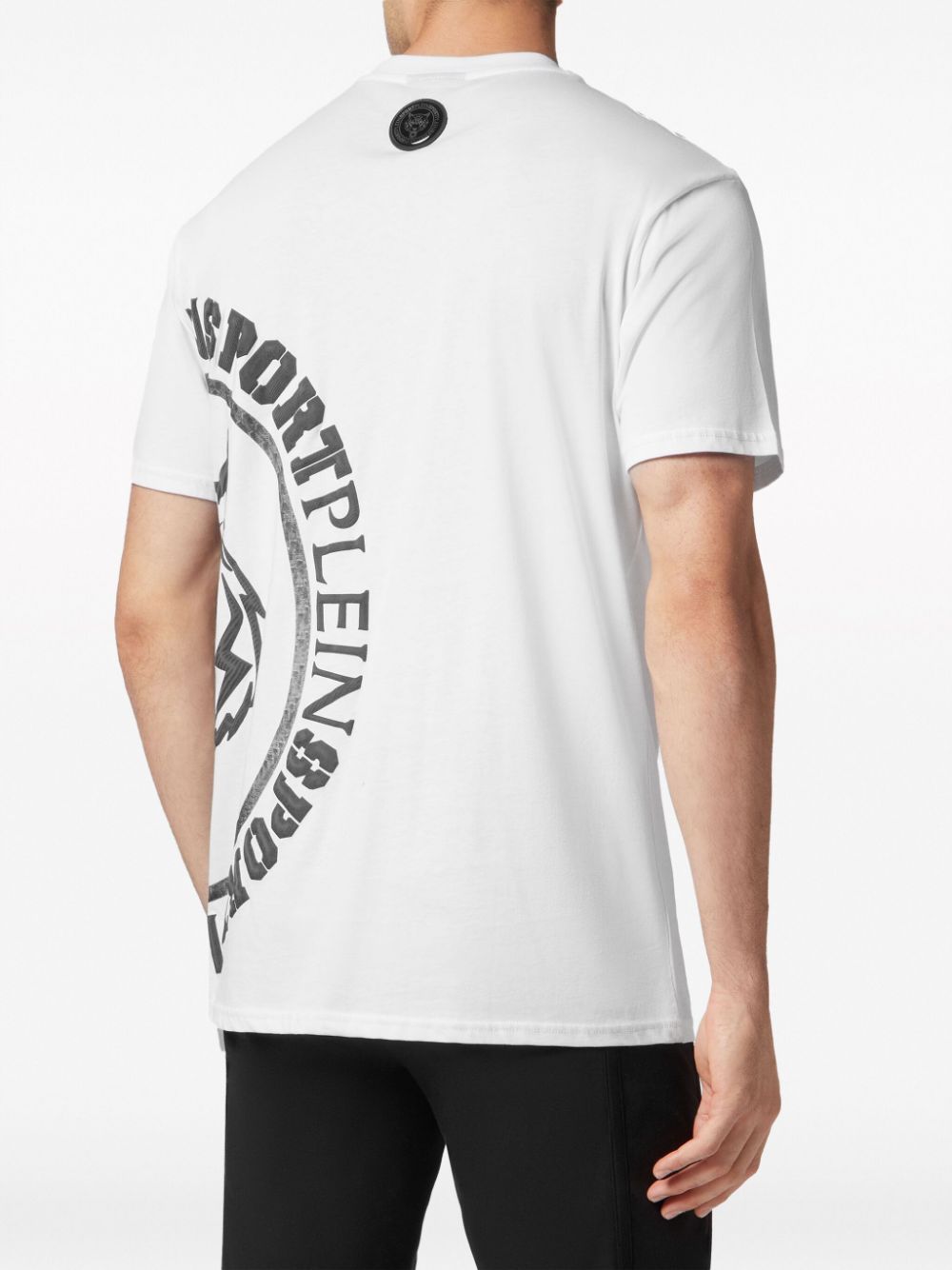 Shop Plein Sport Logo-print Cotton T-shirt In White