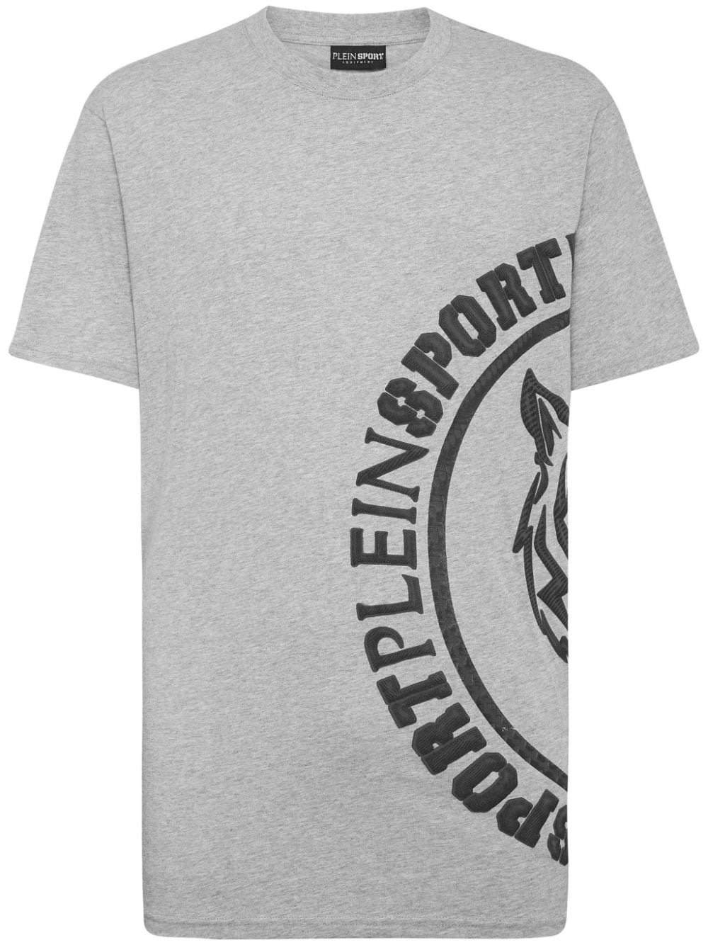 Plein Sport Ss Logo-print Cotton T-shirt In Grey