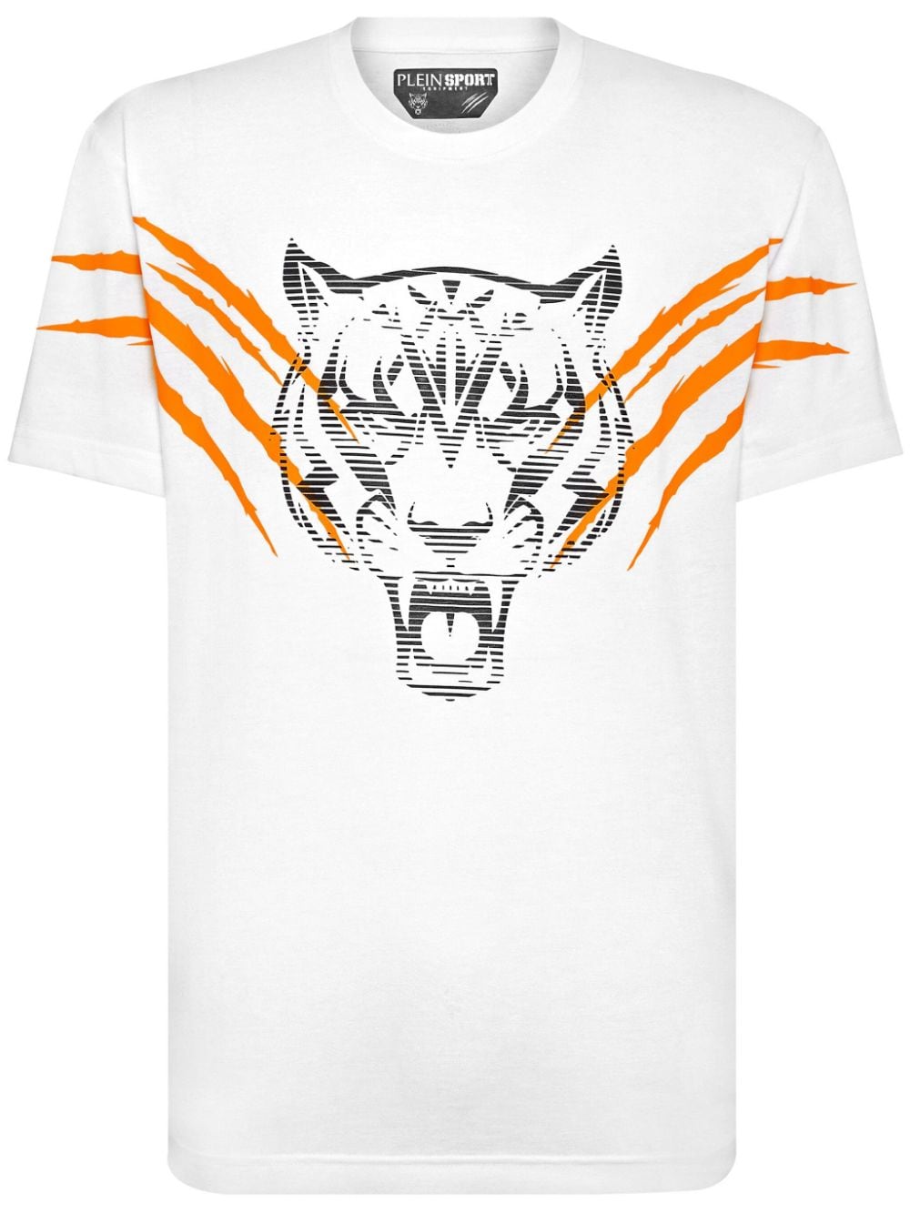 Plein Sport Tiger-motif T-shirt In White