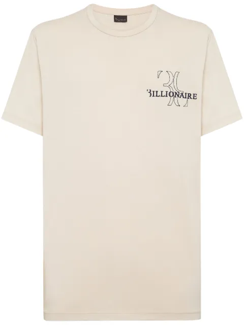 Billionaire logo-embroidered cotton T-shirt