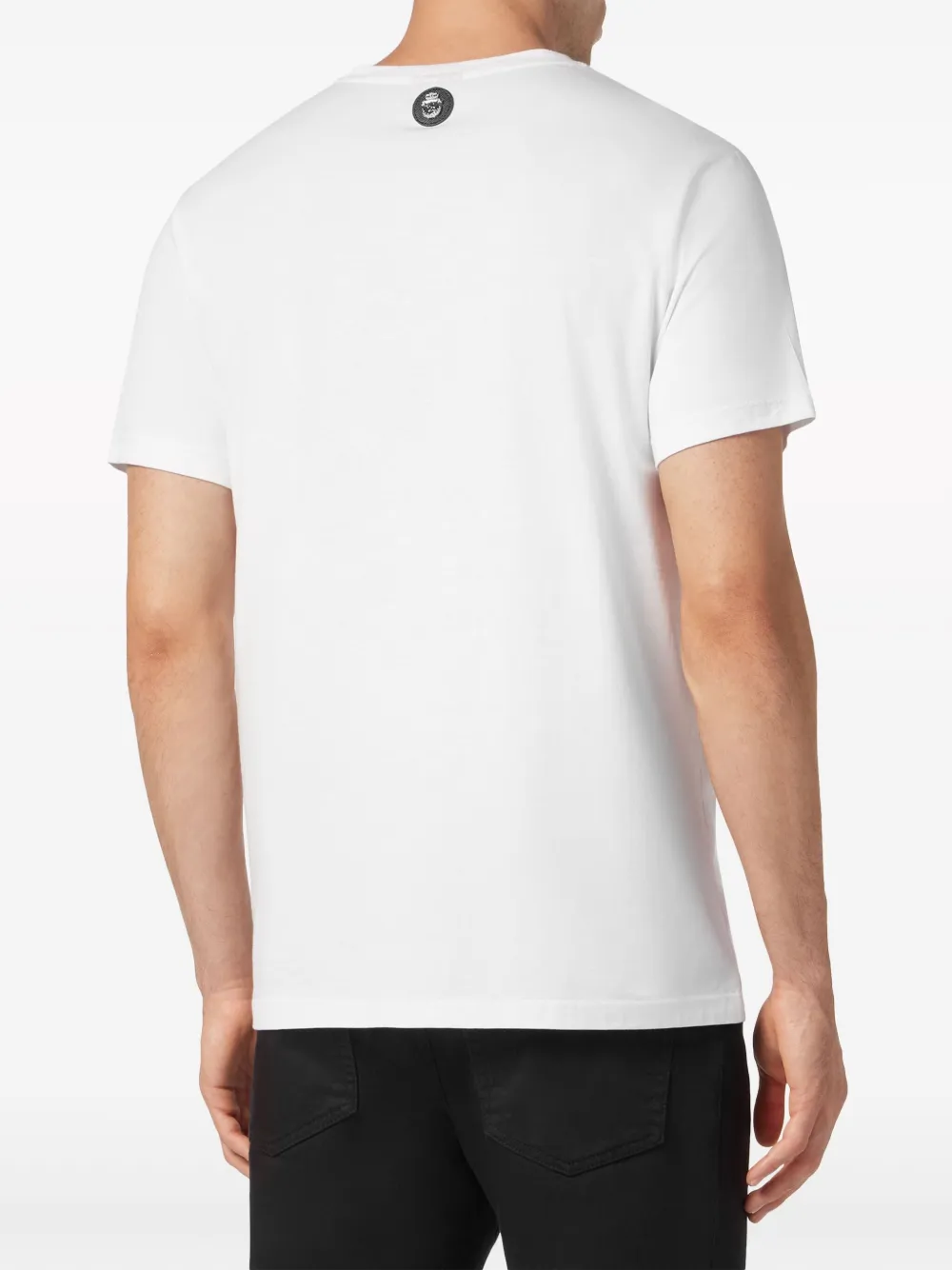 Shop Billionaire Crest Logo-embroidered Cotton T-shirt In White