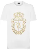 Billionaire Crest logo-embroidered cotton T-shirt - White