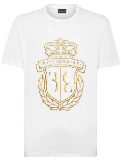 Billionaire Crest logo-embroidered cotton T-shirt