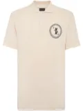 Billionaire logo-embroidered cotton polo shirt - Neutrals