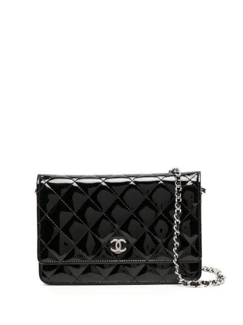 CHANEL Pre-Owned CC diamond-quilted wallet-on-chain