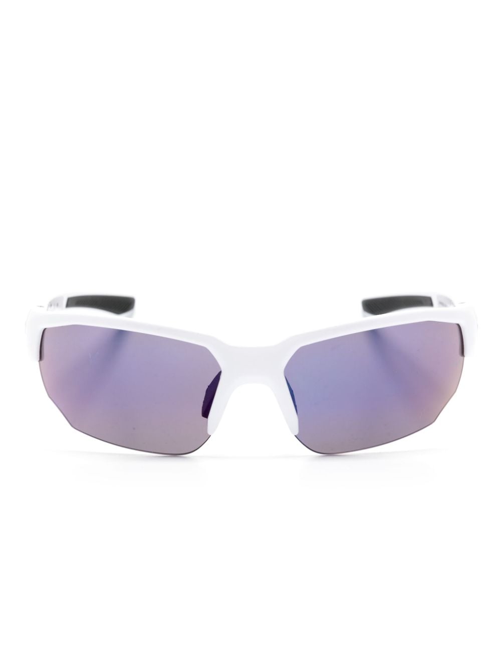 half-rim geometric sunglasses