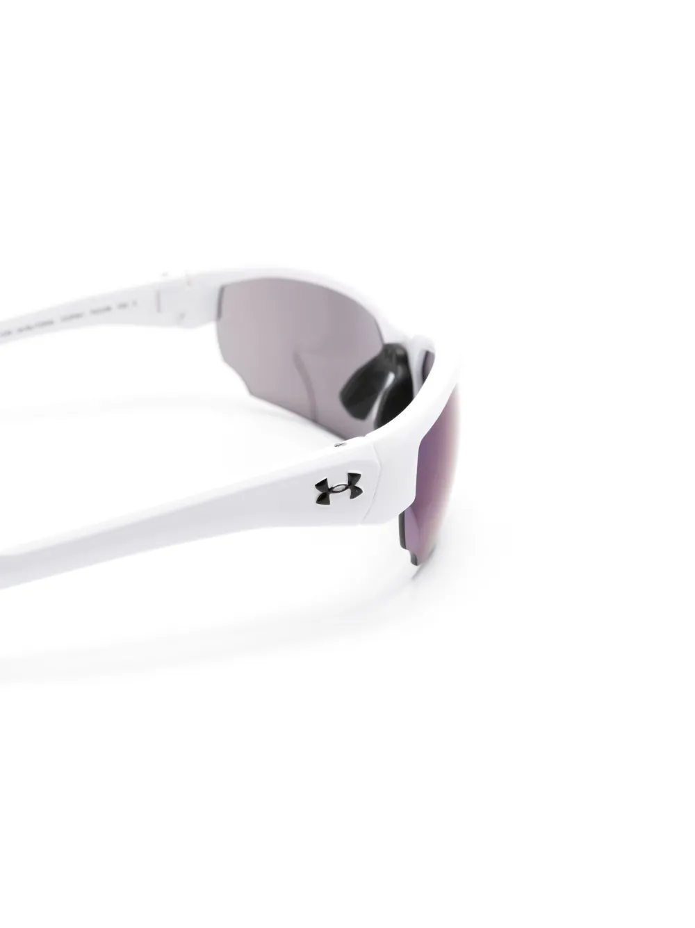 Shop Under Armour Half-rim Geometric Sunglasses In White