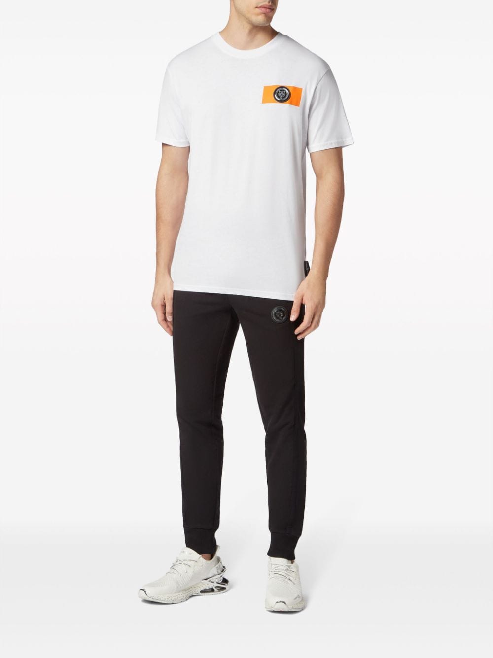 Shop Plein Sport Logo-print Cotton T-shirt In White