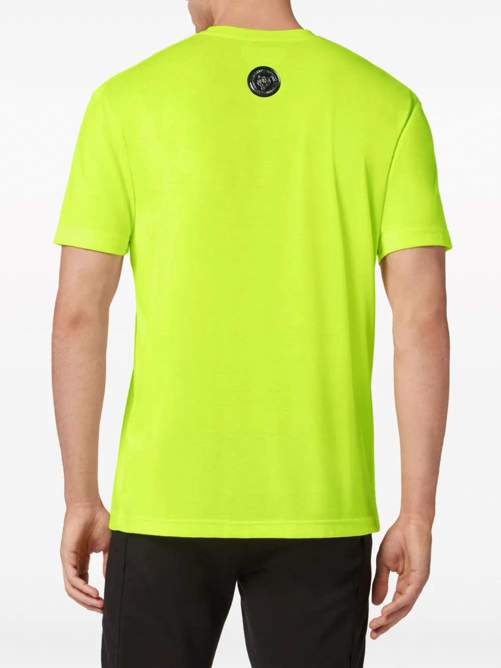 Shop Plein Sport Logo-print Crew-neck T-shirt In Yellow