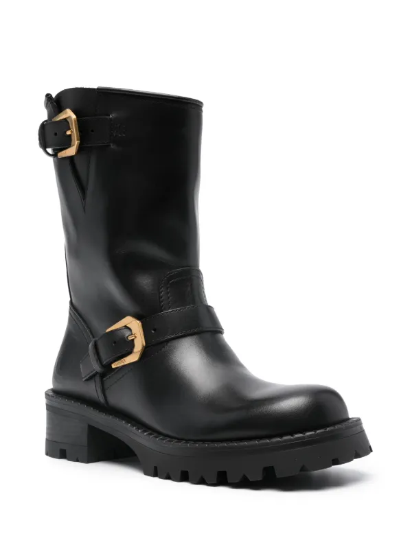 Versace メドゥーサ レザーブーツ | ブラック | FARFETCH JP