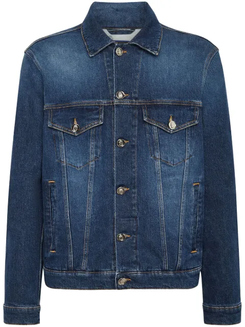 Billionaire logo-appliqué denim jacket