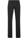 Billionaire logo-embroidered denim chino trousers - Black