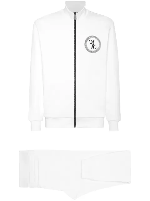 Billionaire logo-embroidered cotton tracksuit set
