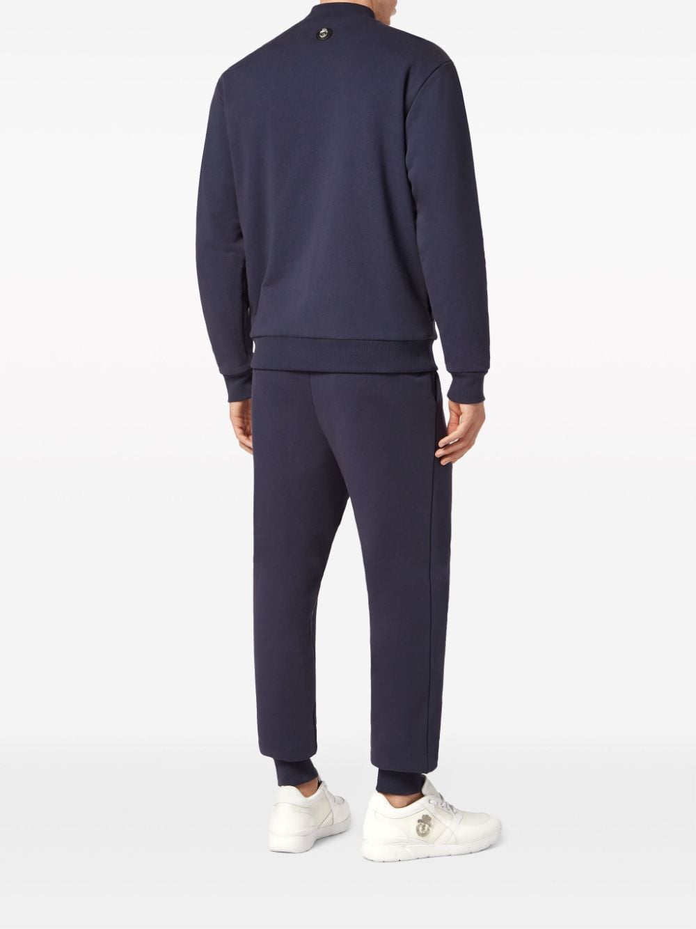 Shop Billionaire Logo-embroidered Cotton Jogging Set In Blue