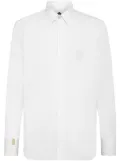 Billionaire logo-embroidered button-up shirt - White