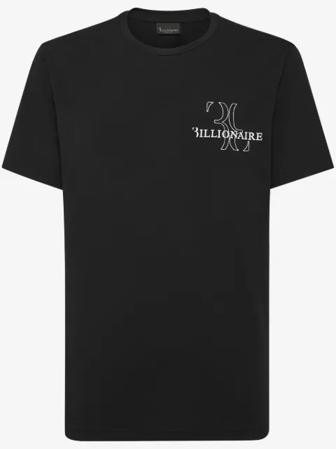 Billionaire logo-embroidered cotton T-shirt 