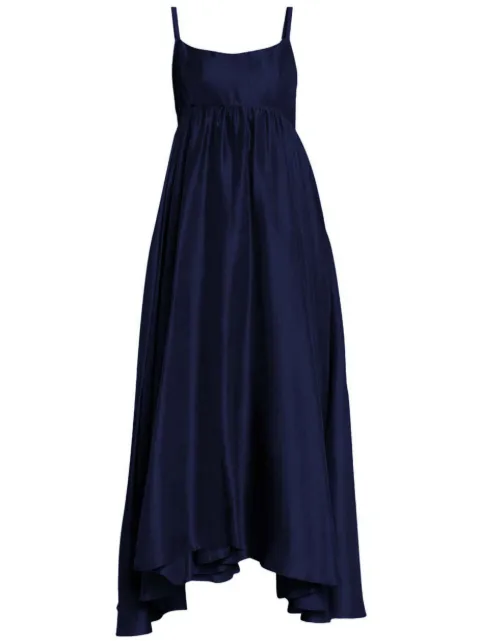AZEEZA Rachel asymmetric silk midi dress
