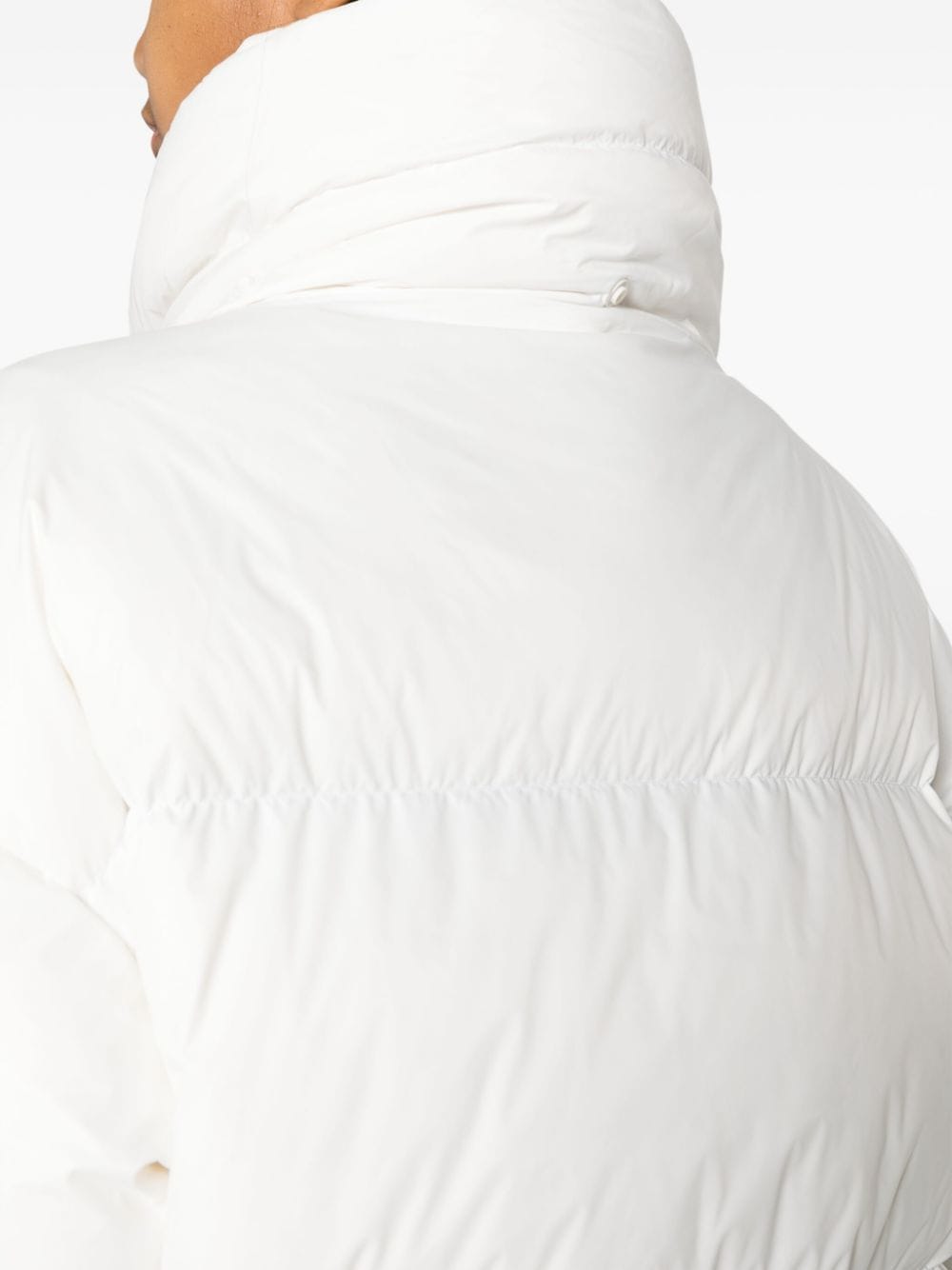 Shop Bacon Detachable-hood Quilted Hooded Coat In White