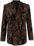 ETRO paisley-print corduroy blazer - Black