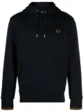 Fred Perry logo-print drawstring hoodie - Blue