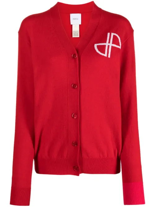Cardigan à logo en intarsia - Patou - Modalova