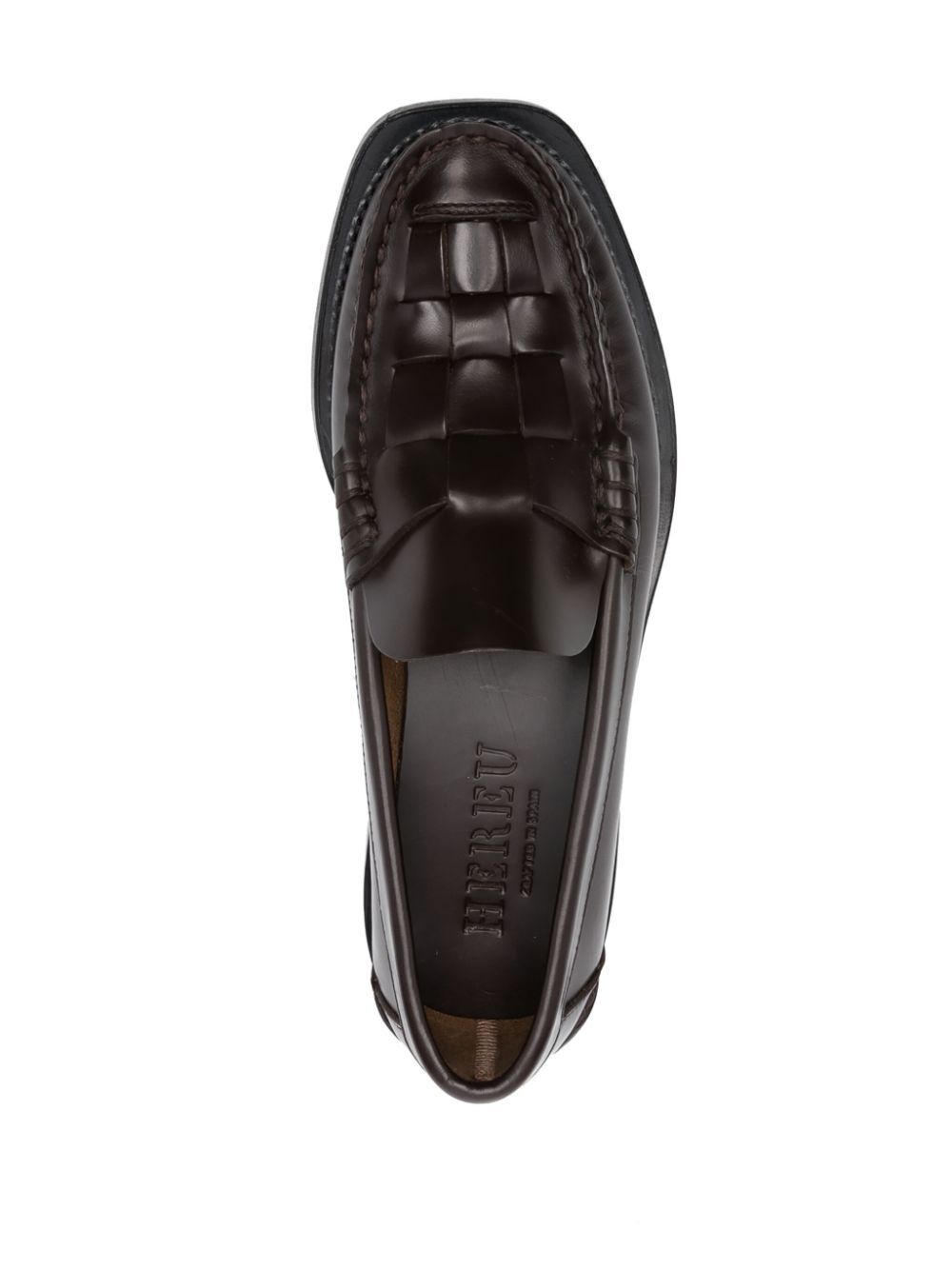 Hereu Nombela woven leather loafers Brown