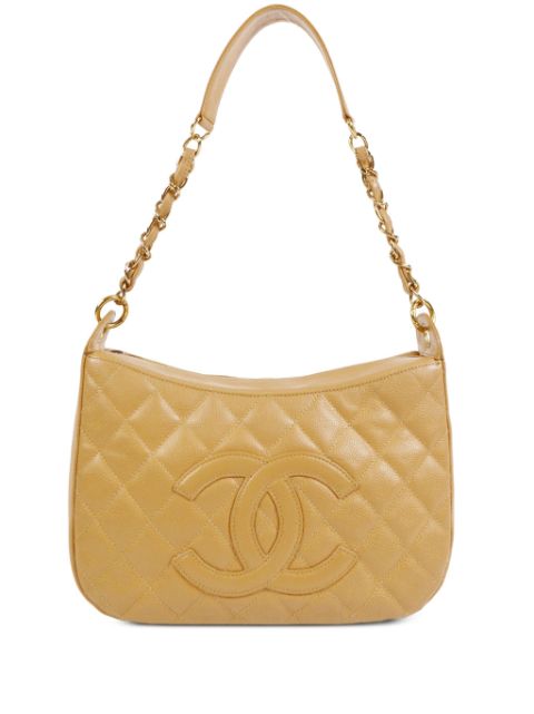 Affordable HOT SALE CHANEL 2005 CC diamond-quilted shoulder bag Women