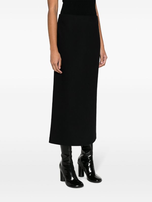 Giorgio Armani mid rise wool blend Skirt Farfetch