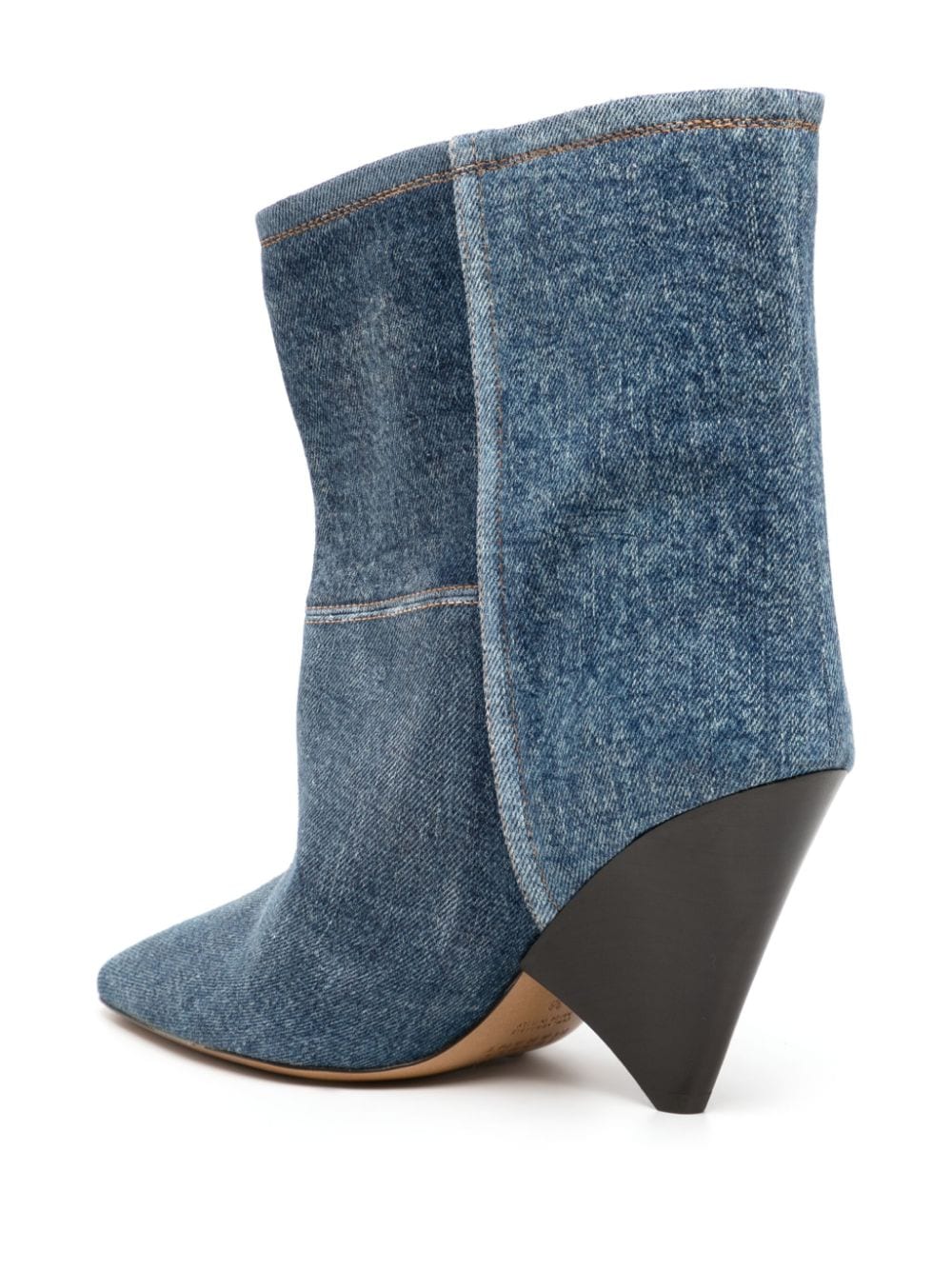 Shop Isabel Marant Miyako 95mm Denim Ankle Boots In Blue