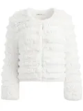 alice + olivia Fawn faux-fur jacket - White