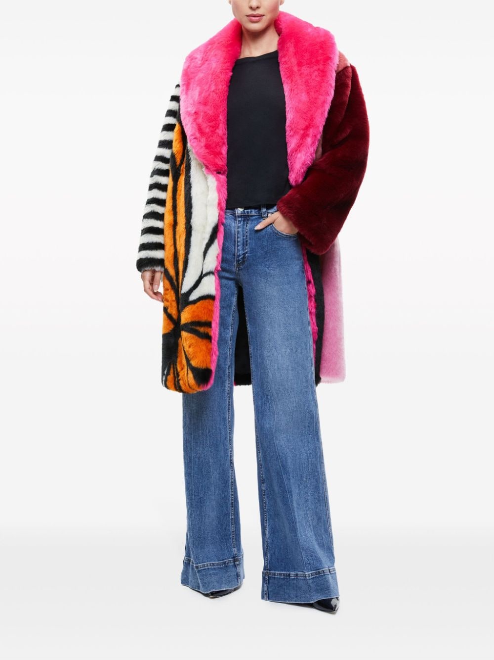 alice + olivia Yetta faux-fur coat - Roze