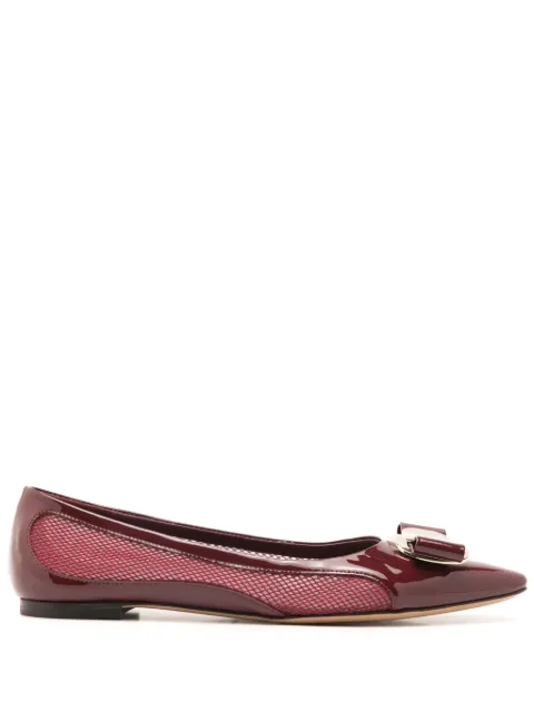 Ferragamo Vara mesh-paneling ballerina shoes