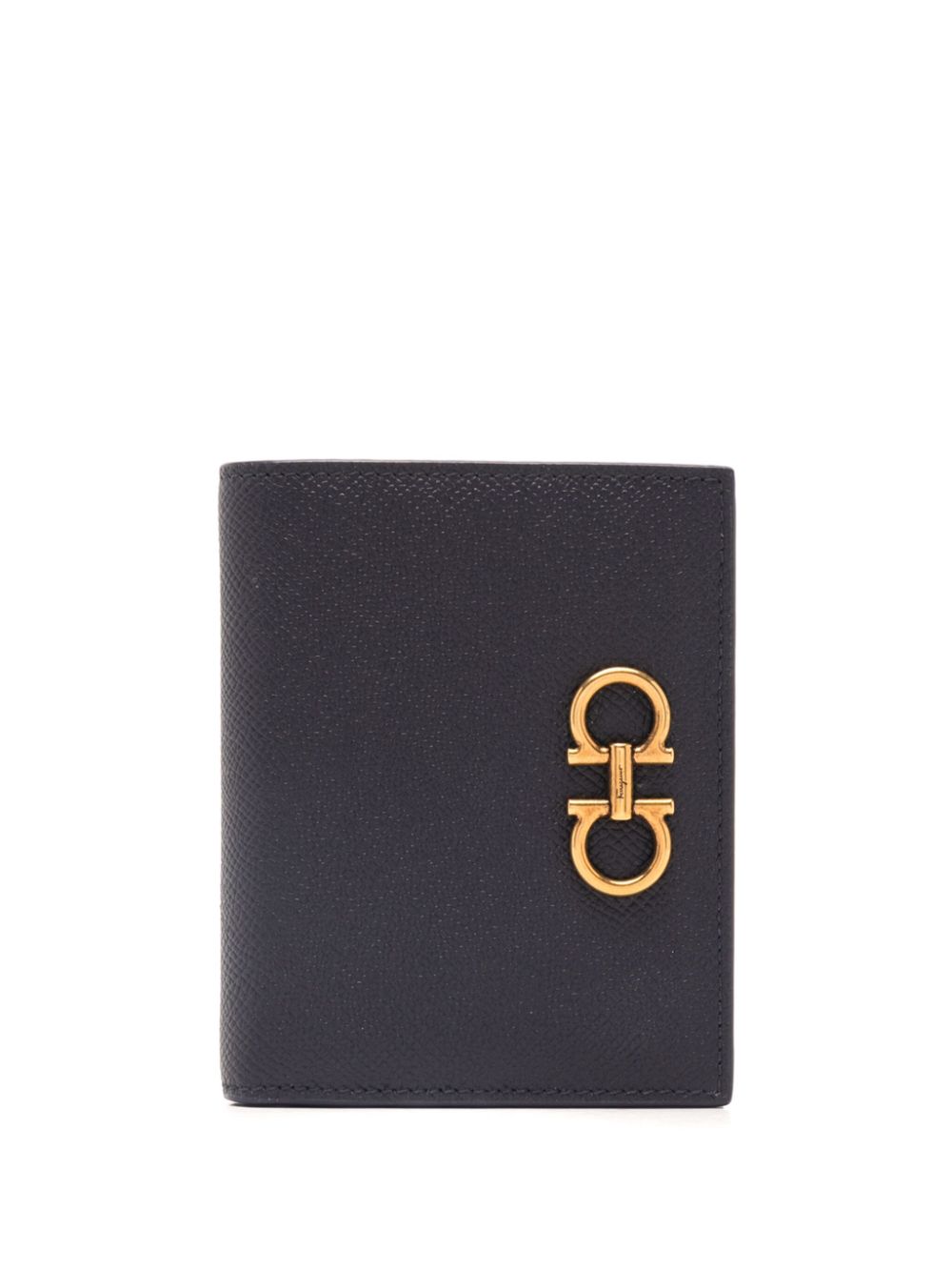 Ferragamo Gancini-plaque leather wallet - Black