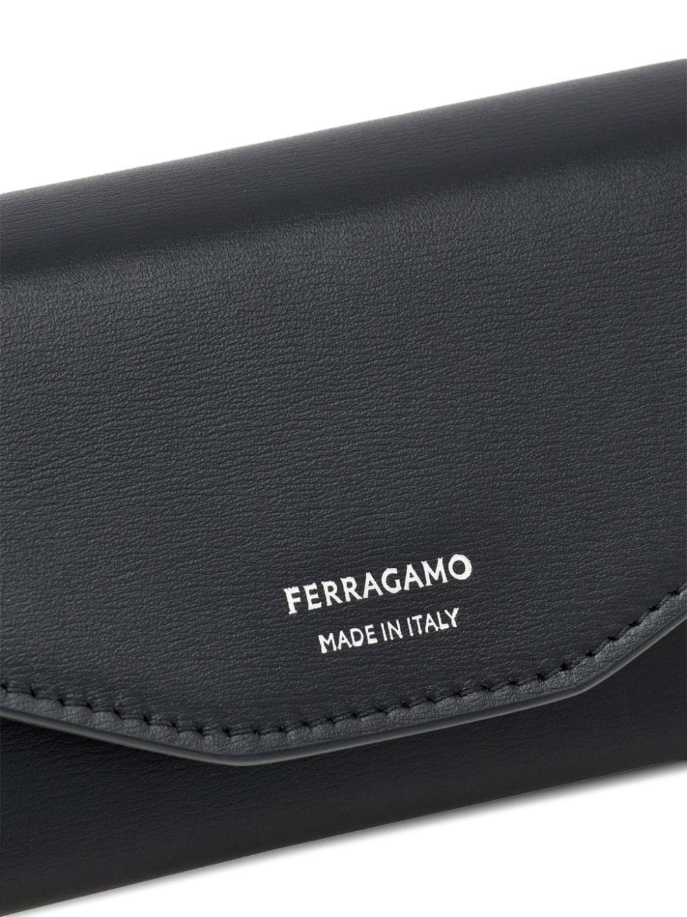 Shop Ferragamo Item Leather Holder In Black