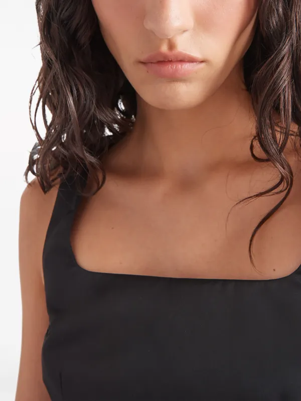 ワンピースその他 Prada Black short plush dress with logo triangle Re-Nylon triangle-logo minidress curated on LTK
