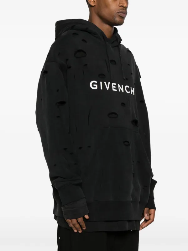 Givenchy logo print hoodie men Cotton Cotton L Black